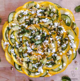 carpaccio de courgette et concombre